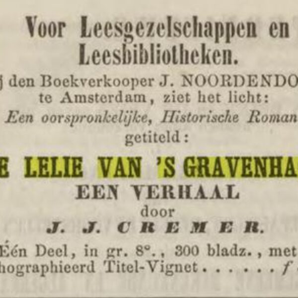 Het leeskabinet, 1 februari 1851.