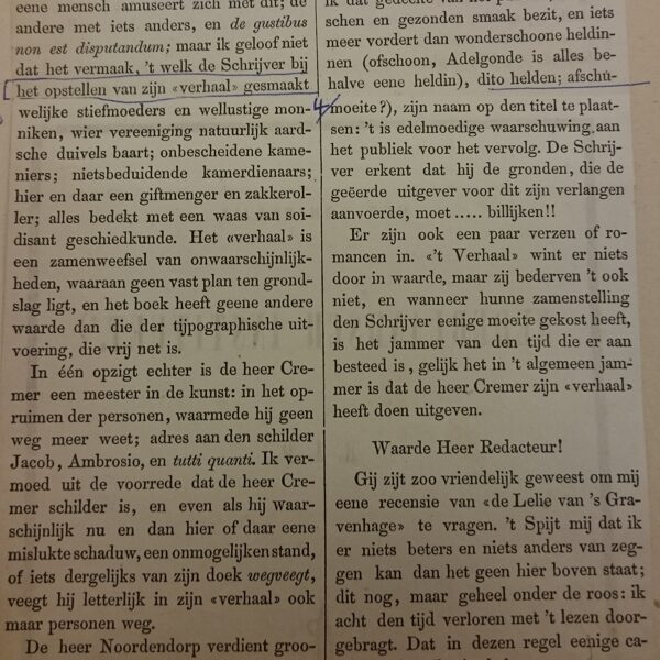 Tijdspiegel, 1851