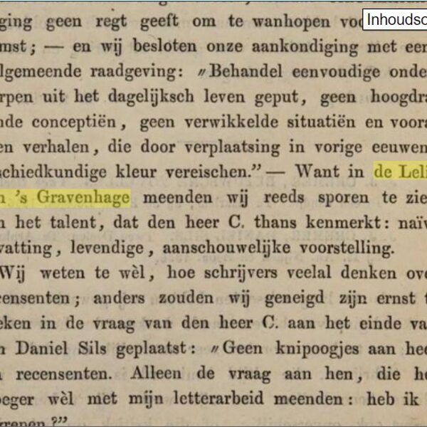 De nieuwe recensent, 1858