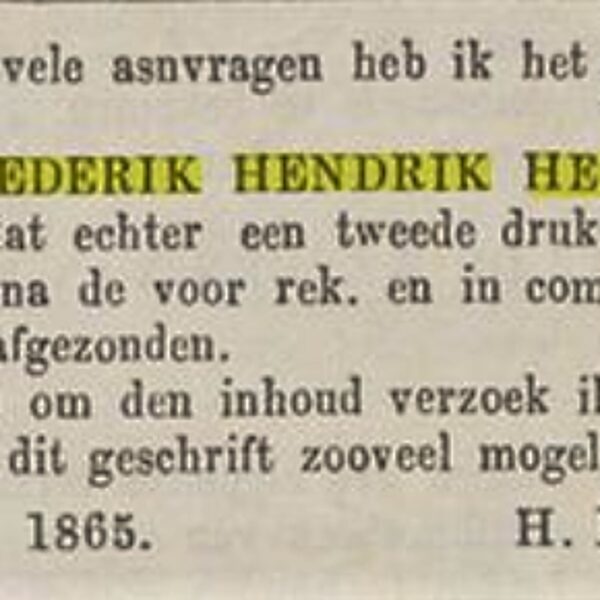 Nieuwsblad voor den boekhandel, 5 oktober 1865.