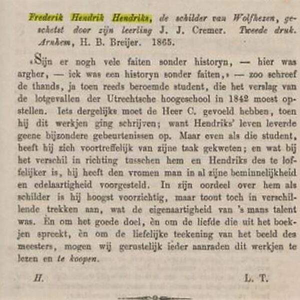 Stemmen voor waarheid en vrede, 1866.