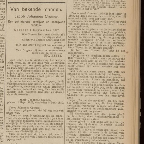 De Amsterdammer, 27 augustus 1927.
