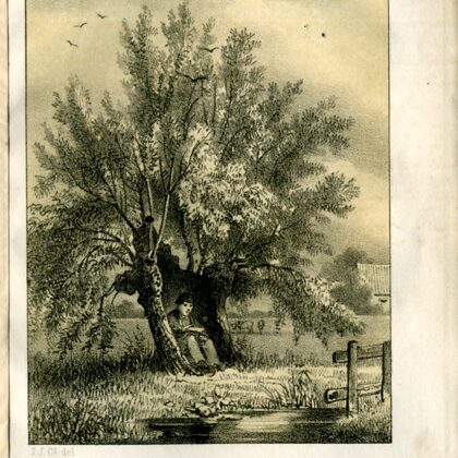 1855 De oude Wessels en zijn gezin. Uit de Geldersche volks-almanak