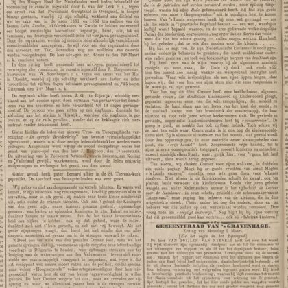 Nieuw dagblad van sGravenhage, 10 maart 1863.