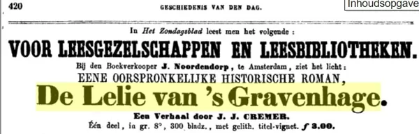 De tijd, 1851.