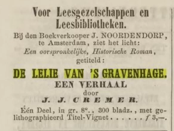 Het leeskabinet, 1 februari 1851.