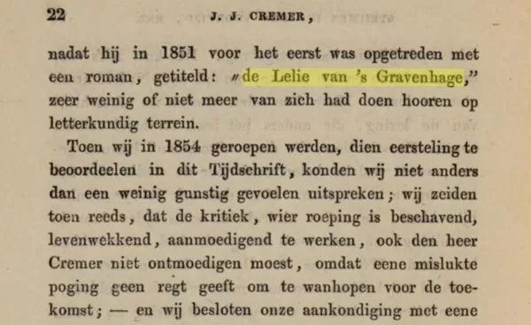 De nieuwe recensent, 1858,