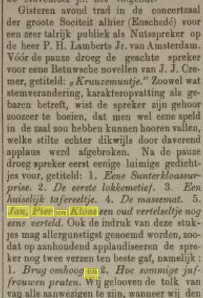 Nieuwe Amerfoortsche courant, 3 december 1881.