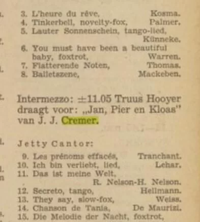 Radiobode, 21 juli 1939.