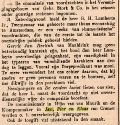 Nieuwe Hengeloosche courant, 15 oktober 1898.
