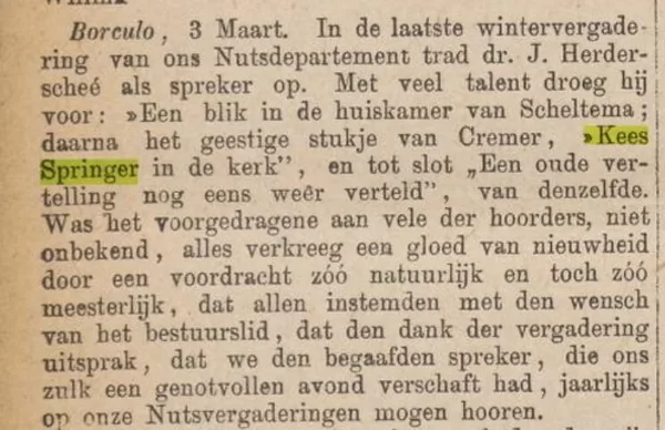 Zutphensche courant, 5 maart 1885.