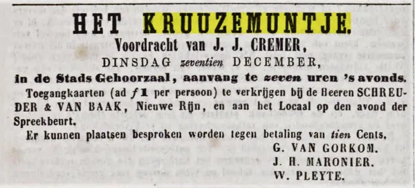 Leydse courant, 13 december 1867.