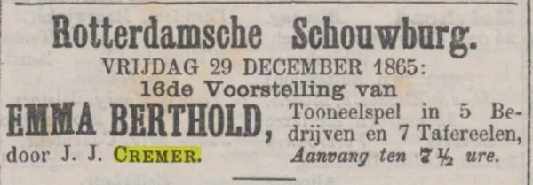 16e voorstelling in Rotterdam