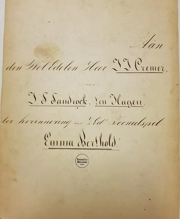 J.S. Sandrock ten Hagen aan J.J. Cremer 1867.