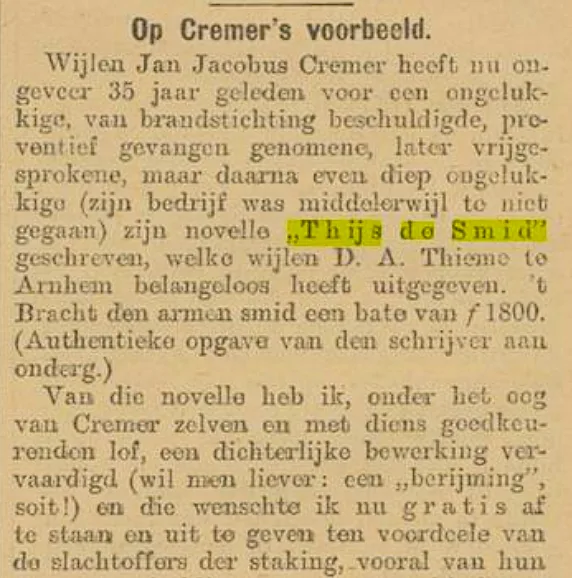 Haagsche courant, 22 mei 1903.