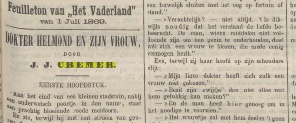 Het Vaderland, 1 juli 1869.