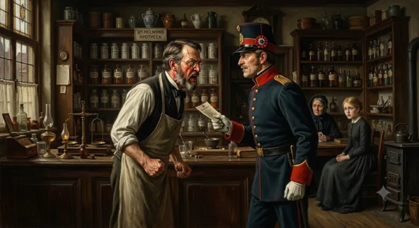 Dokter Helmond met de corrupte majoor.&nbsp;
