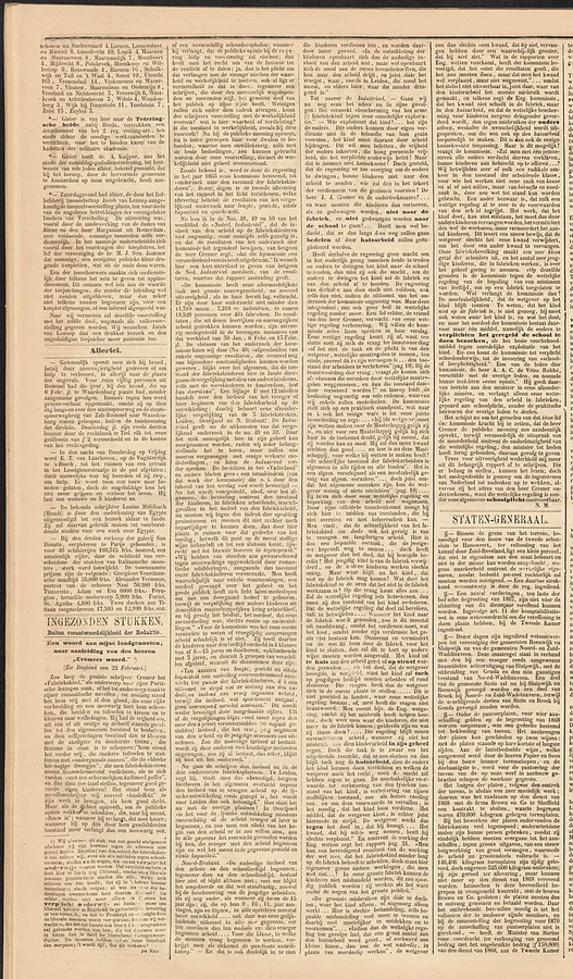 Utrechtsch provinciaal en stedelijk dagblad, 7 maart 1870.