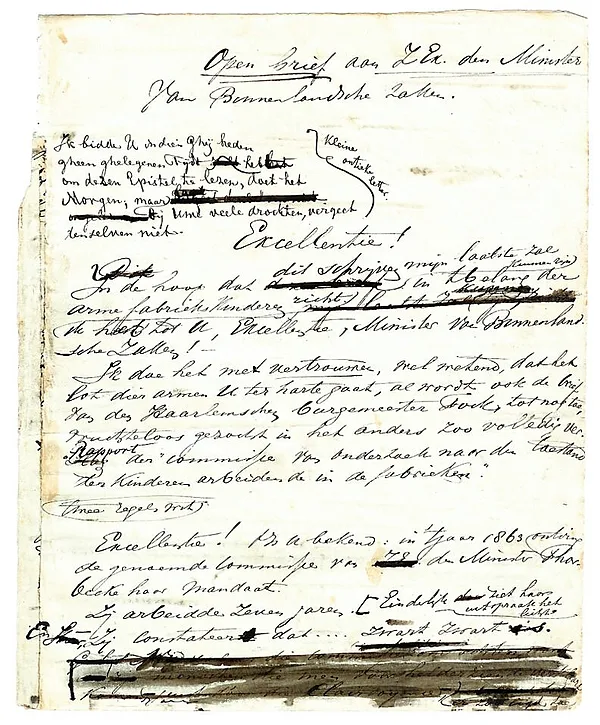 Handschrift , 20 maart 1870
