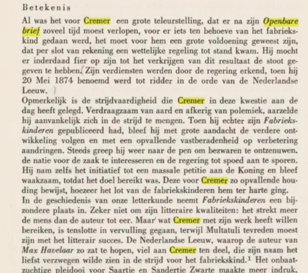 Hugo Sanders - Jacob Cremer, 1952.