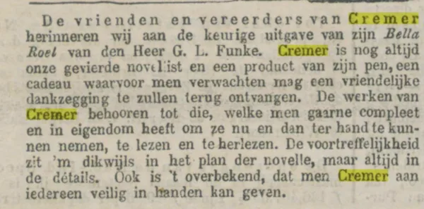 Nieuws van den dag, 3 december 1872.