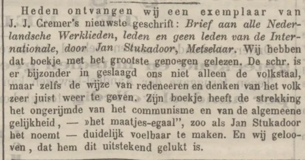 Het vaderland, 9 oktober 1871.