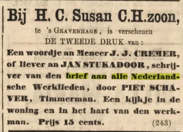 Dagblad van ZuidHolland en sGravenhage, 10 januari 1872.