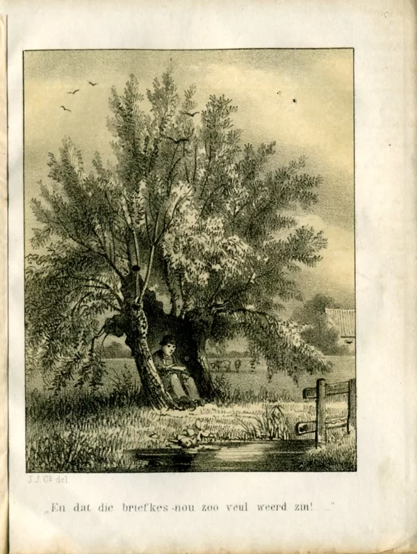 1855 De oude Wessels en zijn gezin. Uit de Geldersche volks-almanak