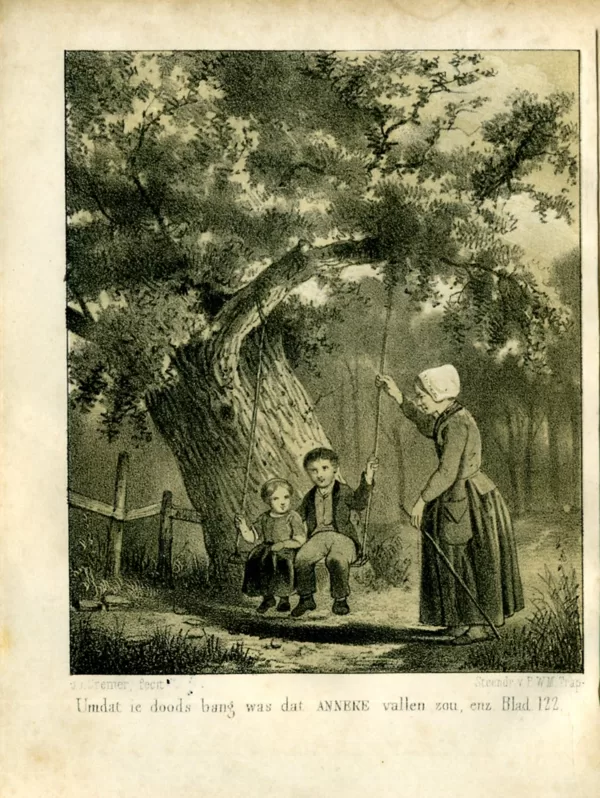 1856 Deine Meu. Tekening Geldsche volksalmanak 1856.