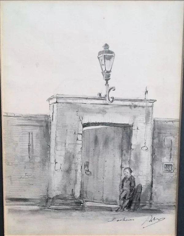 Poort van de Blauwe toren te Lochem. Ongedateerd.