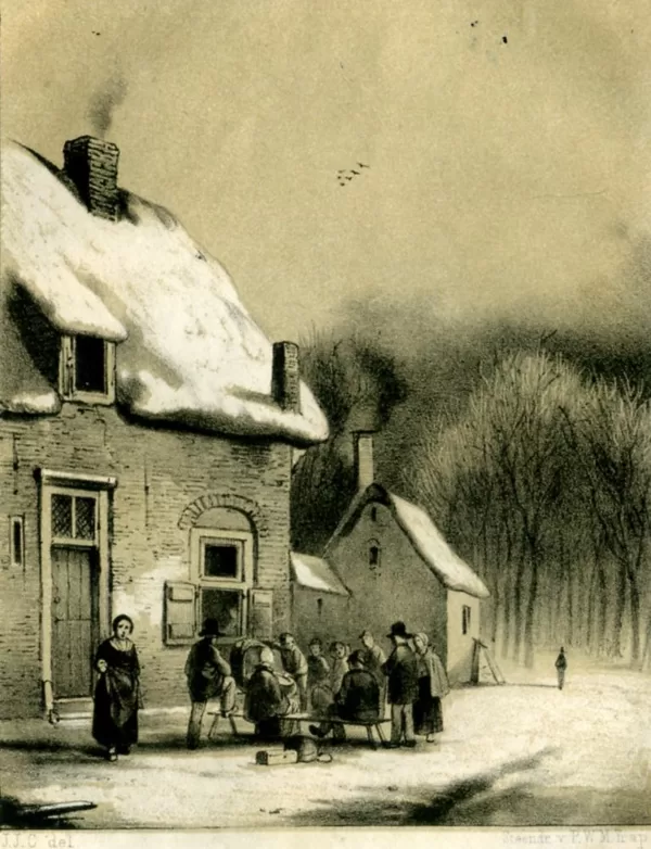 Wiege Mie. tekening uit 1853