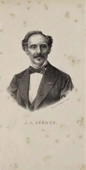 Portret van Cremer uit 1878 gepubliceerd in het Leeskabinet.